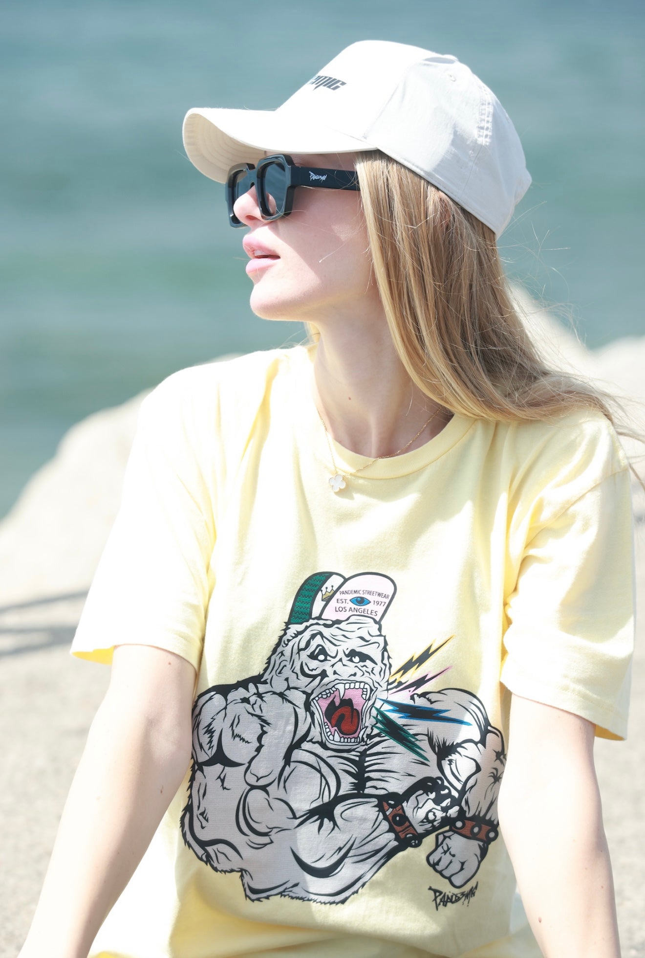 Icon Nylon Cap in Bone