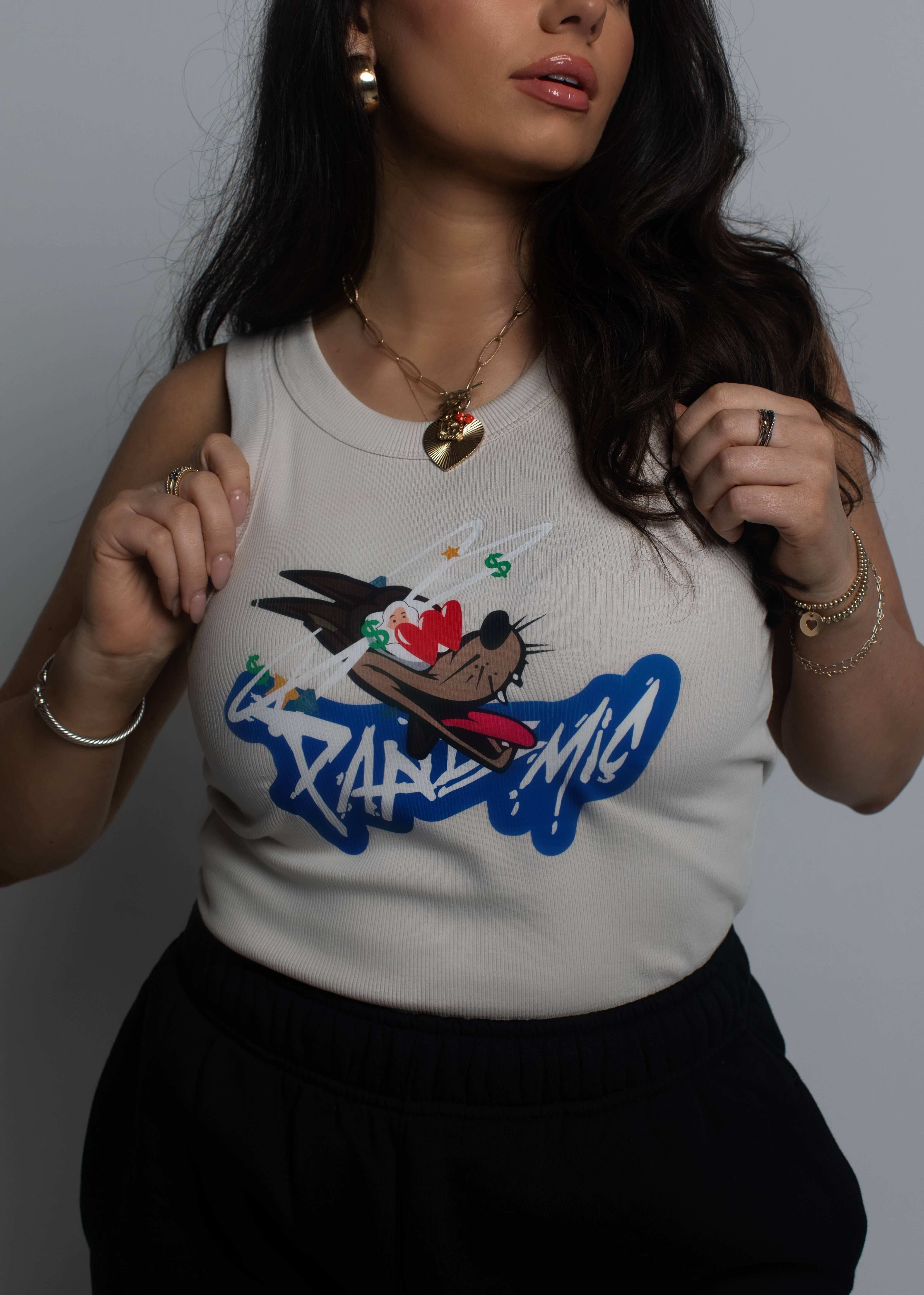 No Fear Organic Rib Tank in Bone