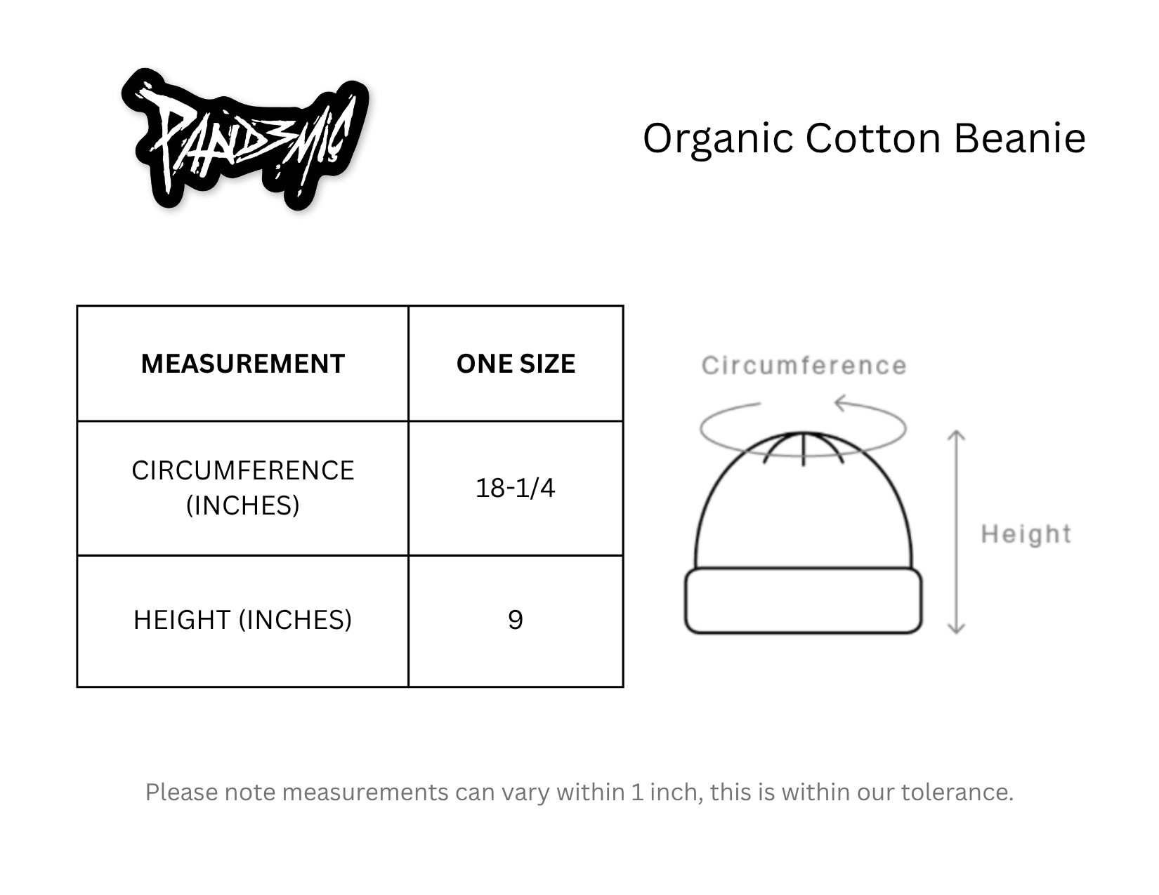 Organic Cotton Beanie in Ash