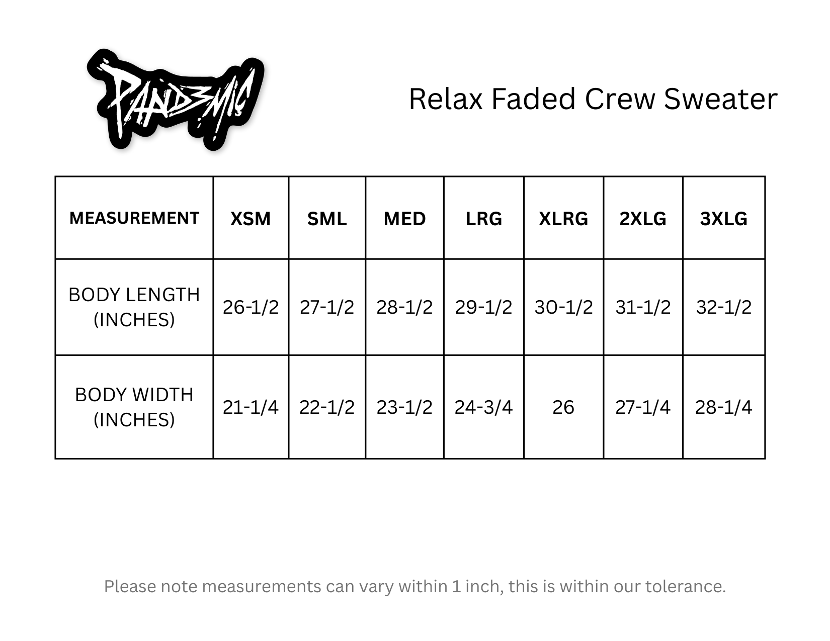 Relax Faded Crew Sweater in Noir
