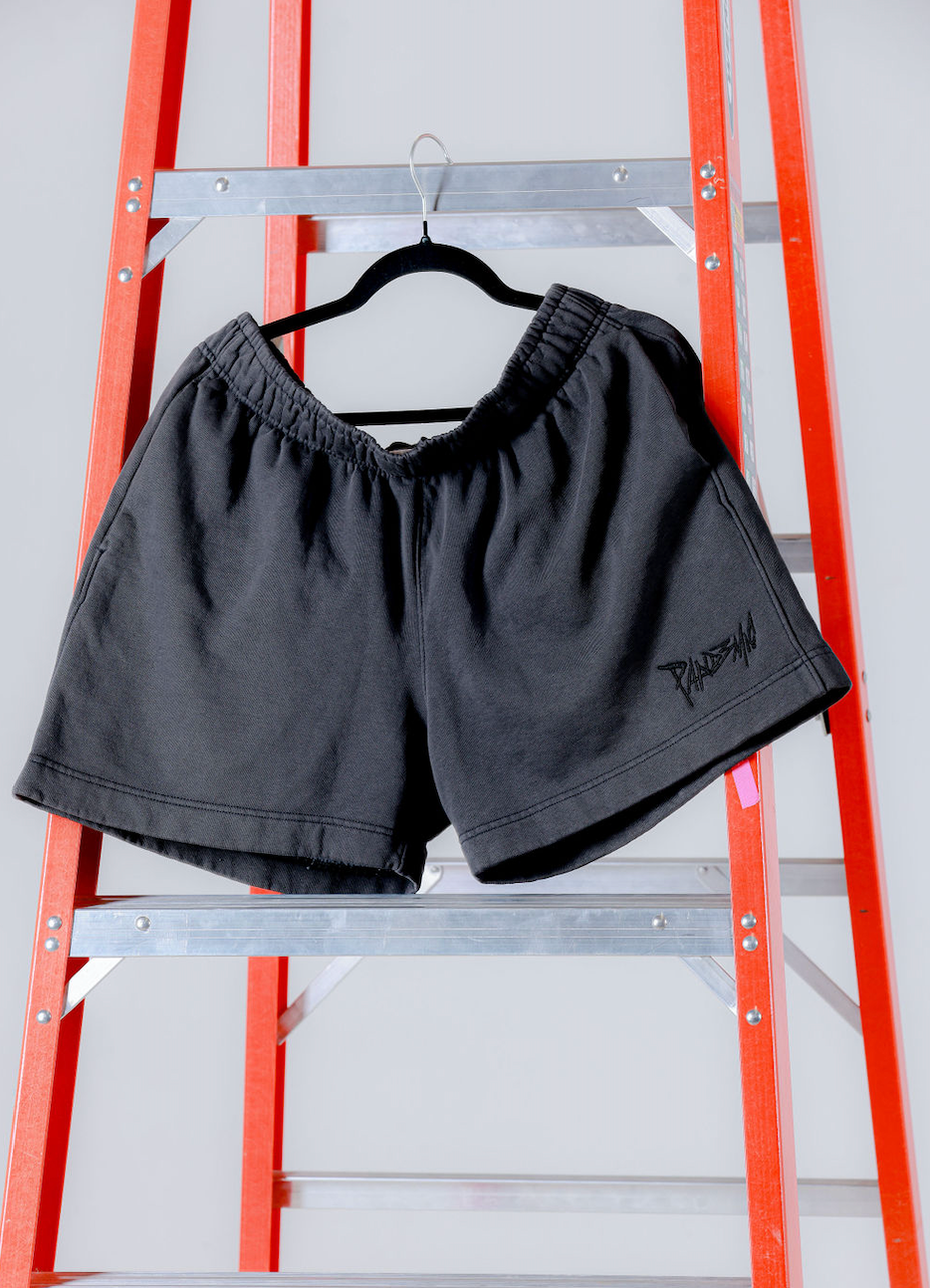 Relax Faded Track Shorts in Ash