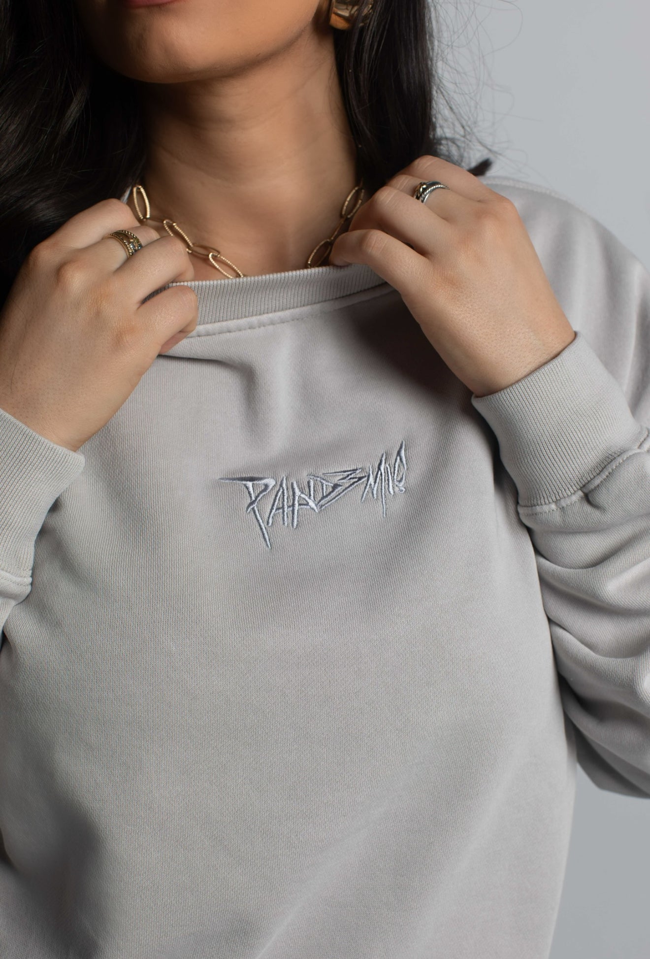 Relax Faded Crew Sweater in Chalk