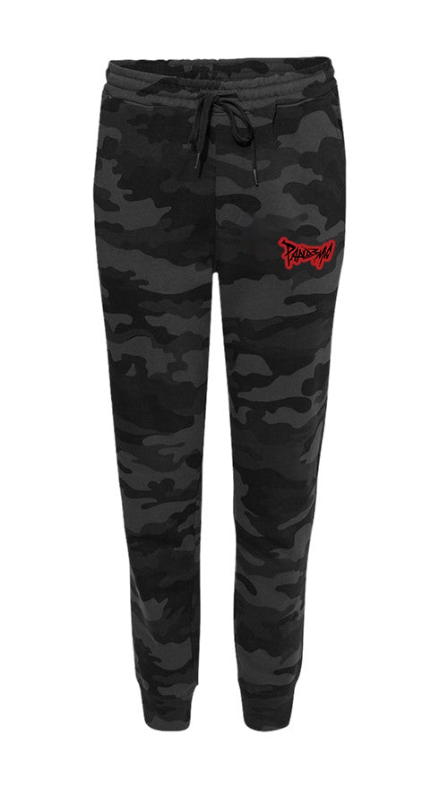 No Fear Camo Joggers in Noir