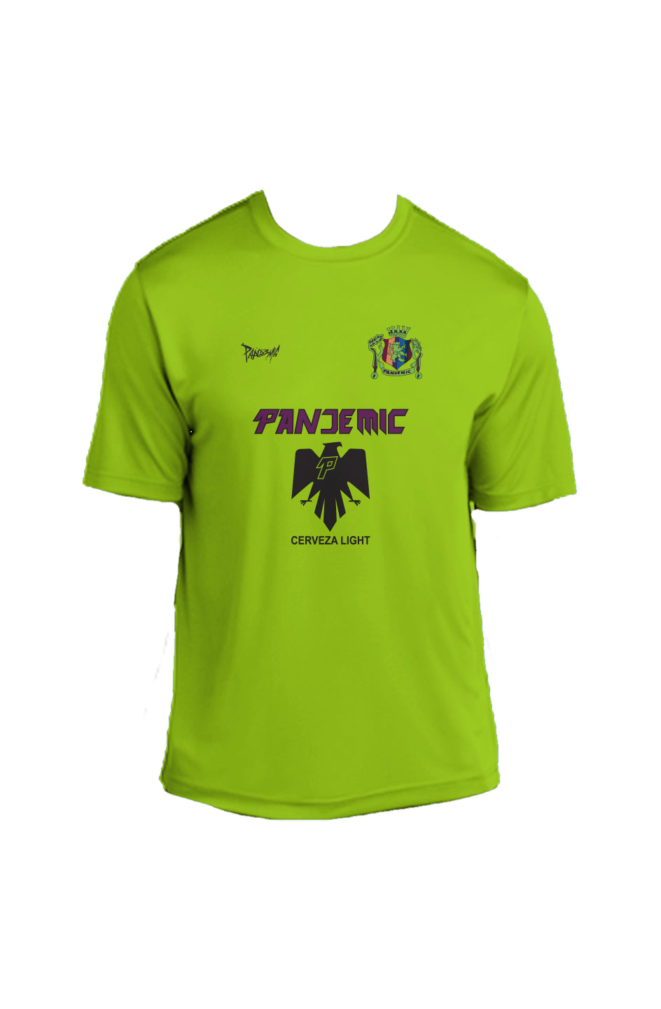 Pandemic Soccer Club Tee in Lime Green