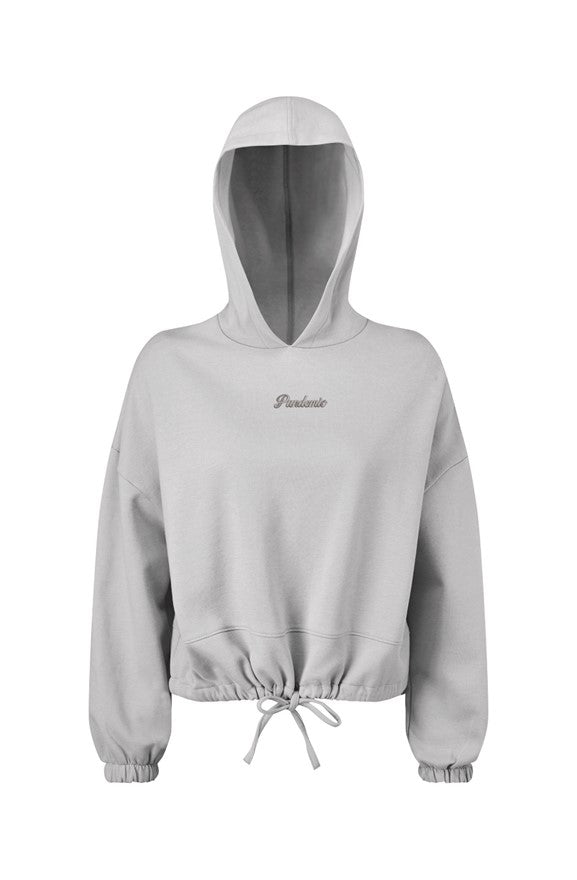 Ladies' Cropped Oversize Hooded Sweatshirt