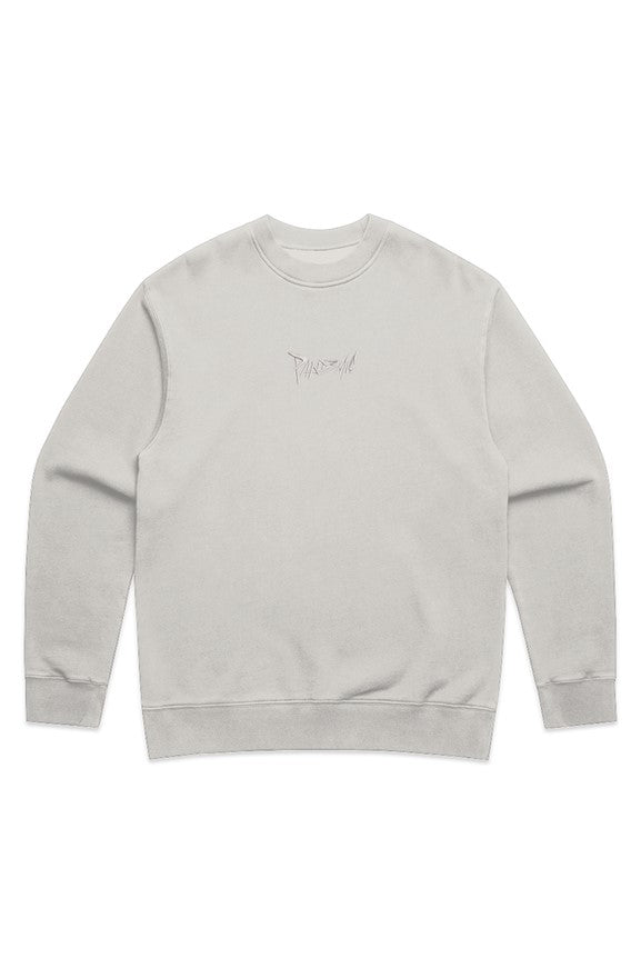 Relax Faded Crew Sweater in Chalk