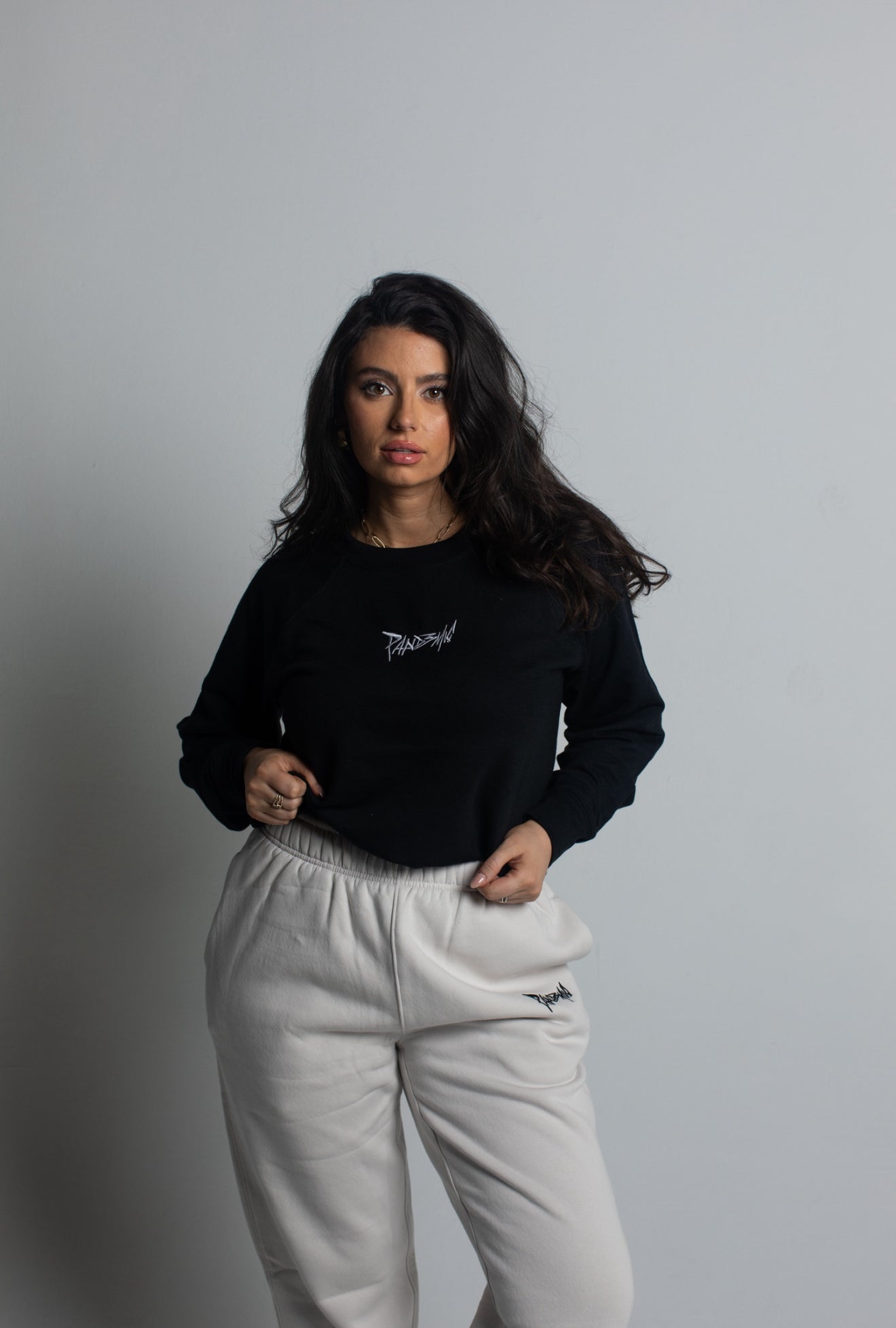 Loopback Terry Crewneck Sweatshirt in Noir