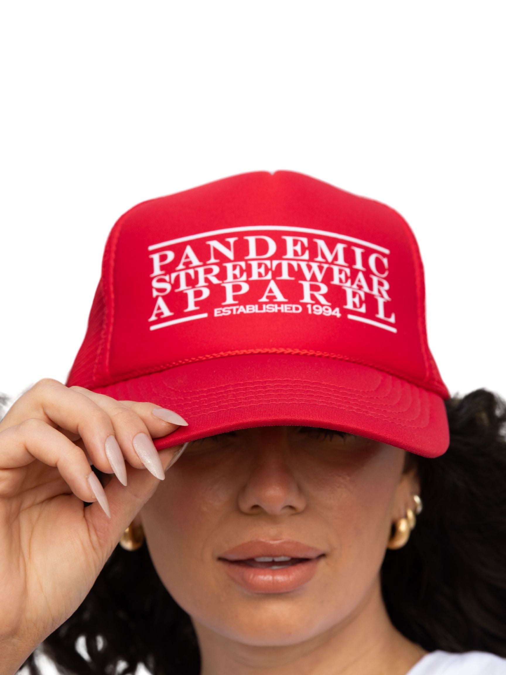 Pandemic Apparel Trucker Hat Red