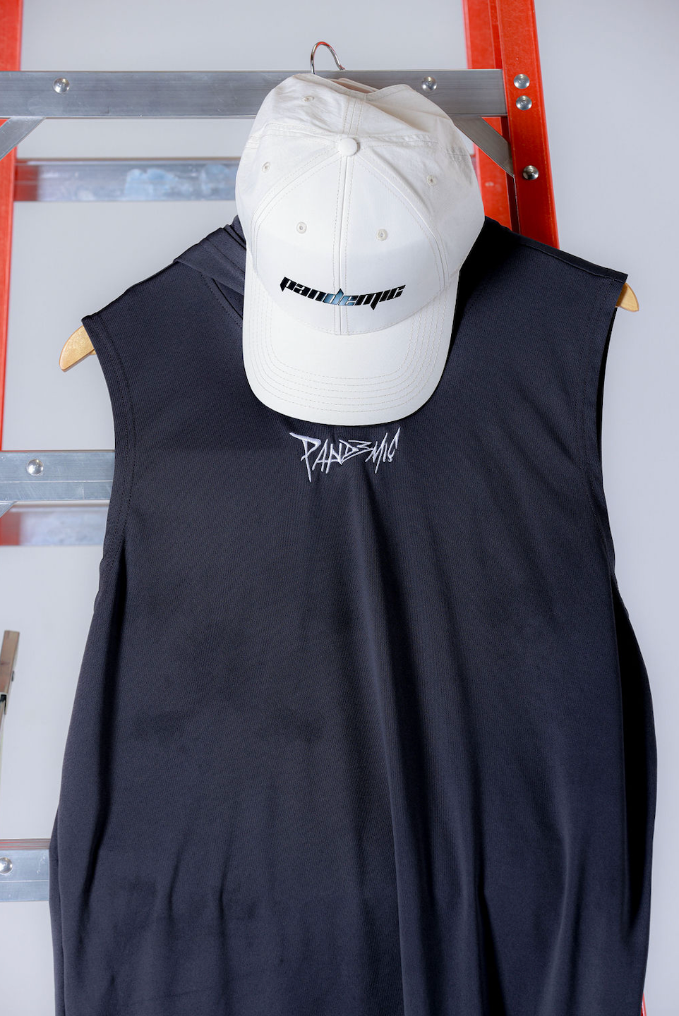 Pandemic Competitor Sleeveless Hoodie in Grey