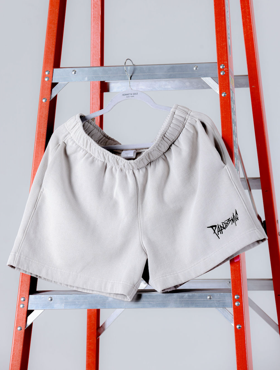 Relax Faded Track Shorts in Bone