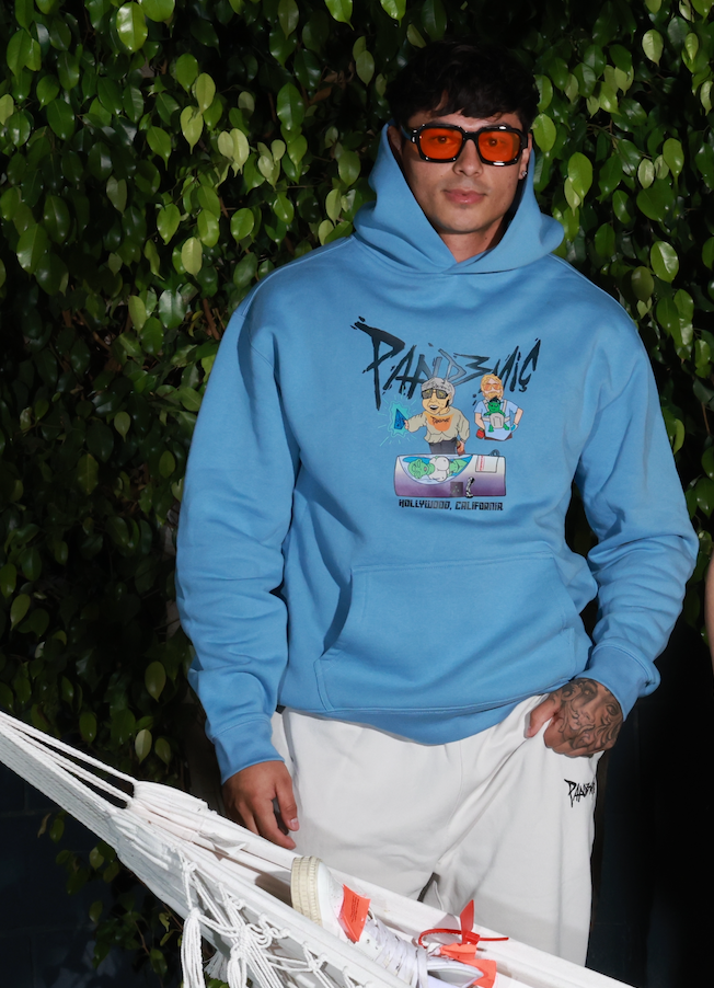 La Cruda Relaxed Hood in Sky Blue