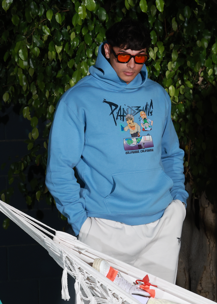 La Cruda Relaxed Hood in Sky Blue